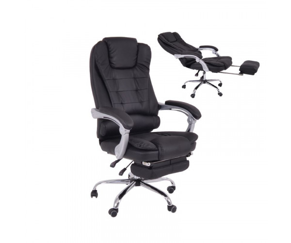 CF9700 Relax Πολυθρόνα Γραφείου Διευθυντή, με Υποπόδιο, Βάση Χρώμιο,PU Μαύρο CF9700 Relax Πολυθρόνα Γραφείου Διευθυντή, με Υποπόδιο, Βάση Χρώμιο,PU Μαύρο